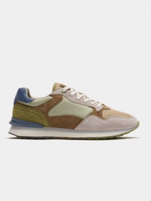 Men's HOFF Baku Sneakers Beige / Olive Philippines | U0F-5834