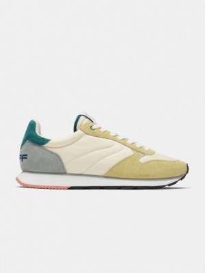 Men's HOFF Ephesus Sneakers Cream / Yellow Philippines | V2O-8061