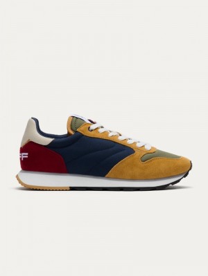 Men's HOFF Helike Sneakers Yellow / Navy / Red Philippines | H3R-1028