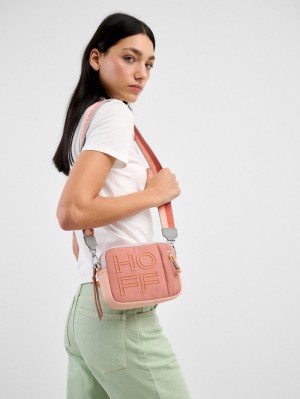 Women's HOFF Crossbody Nylon Bridge Bags Pink Philippines | S9C-6271