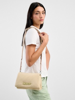 Women's HOFF Nylon Everest Shoulder Bag Bags Beige Philippines | B3X-3722