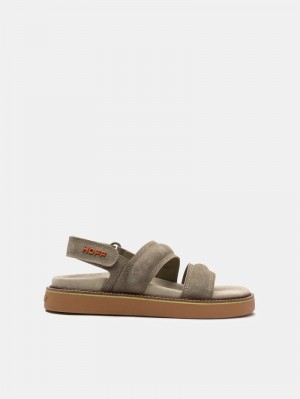 Women's HOFF Road Sandals Khaki Philippines | E6V-0469