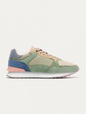 Women's HOFF Rotterdam Sneakers Beige / Green Philippines | I3Y-5236