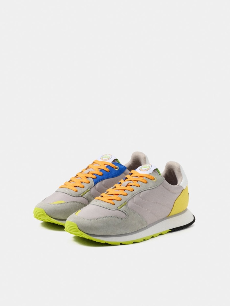 Men's HOFF Antium Sneakers Grey / Yellow Philippines | L3G-0700