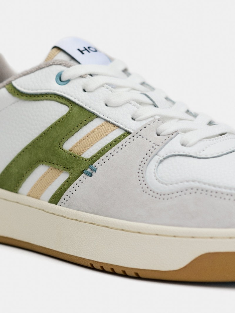 Men's HOFF Cairoli Sneakers White / Green Philippines | Y9C-2705