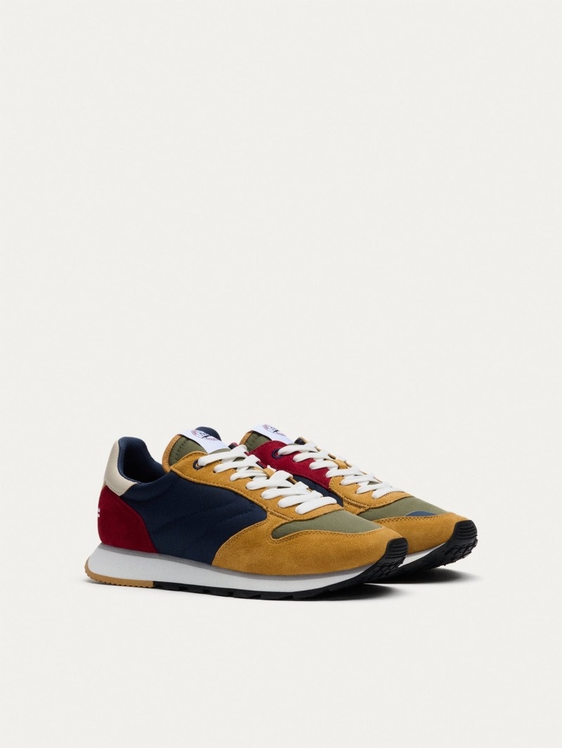 Men's HOFF Helike Sneakers Yellow / Navy / Red Philippines | H3R-1028