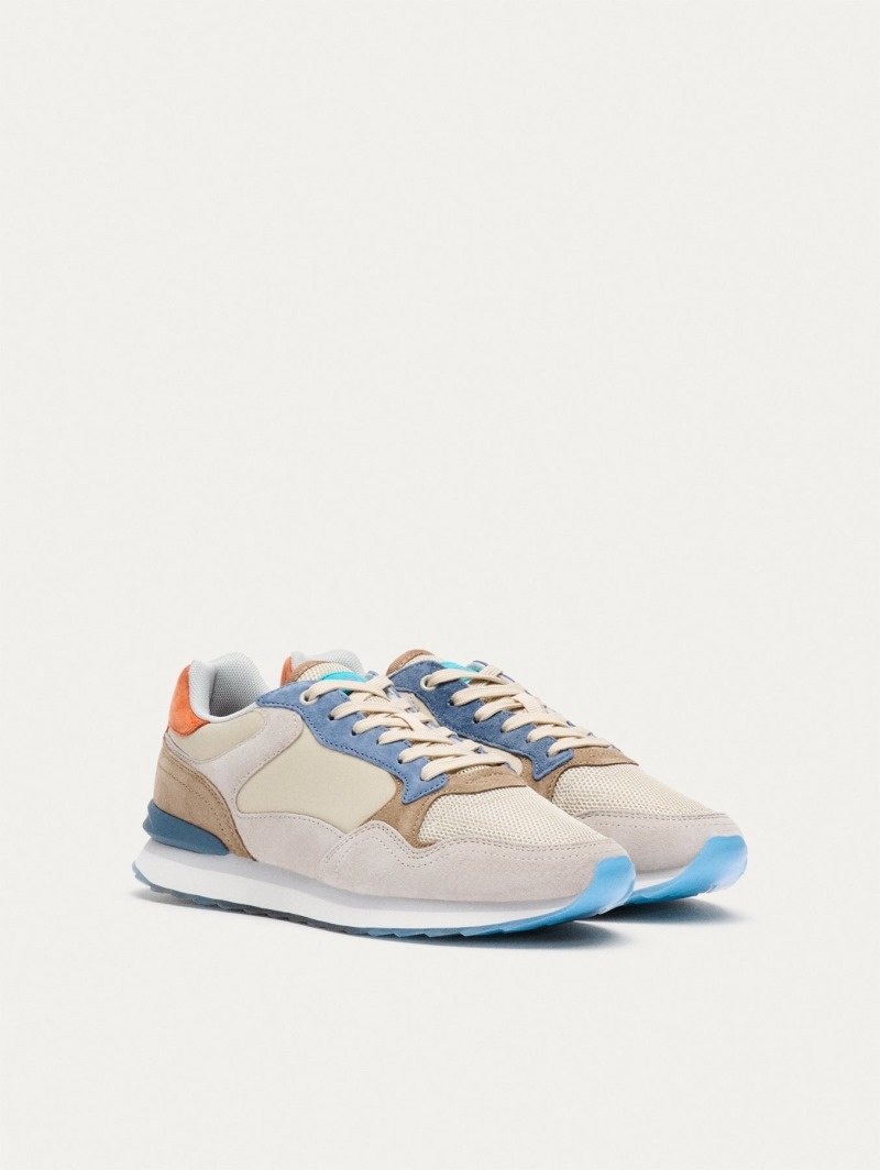 Men's HOFF Santiago Sneakers Beige / Blue Philippines | W1T-1369