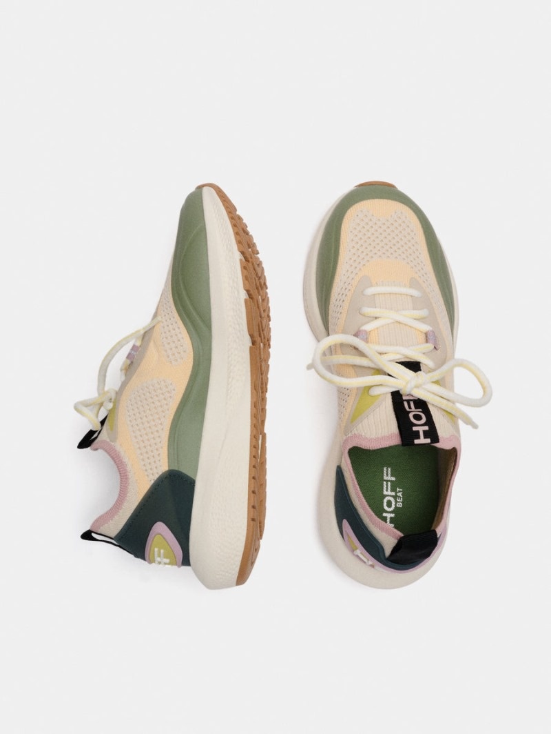 Women's HOFF Beat Sneakers Cream / Green Philippines | J8G-9672