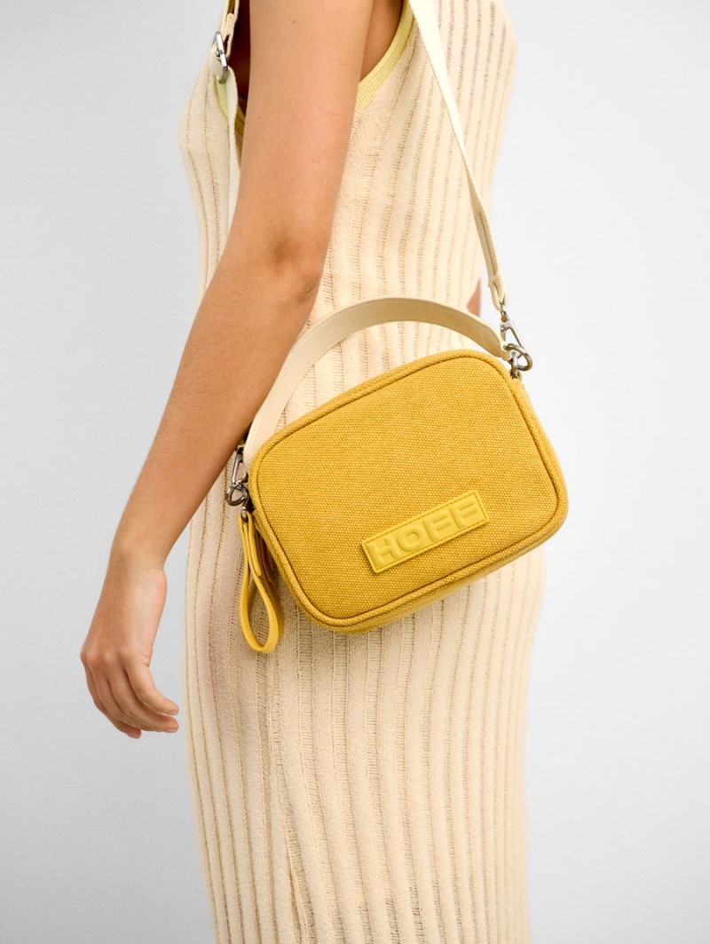 Women's HOFF Canvas Cannes Crossbody Bags Yellow Philippines | W3X-1832