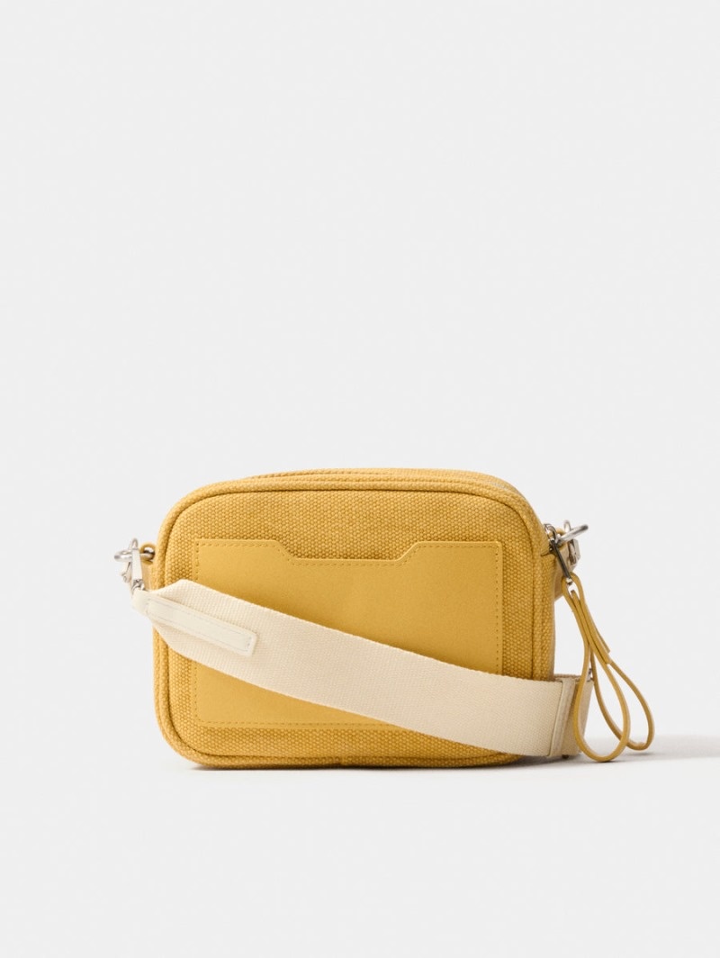 Women's HOFF Canvas Cannes Crossbody Bags Yellow Philippines | W3X-1832