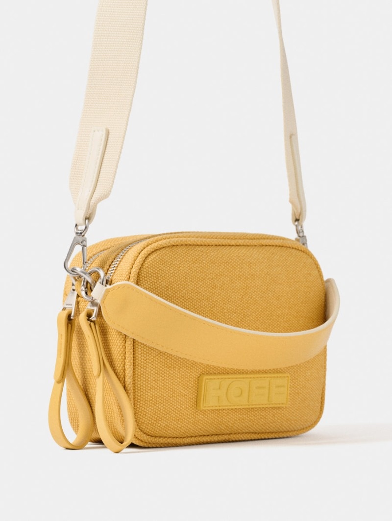 Women's HOFF Canvas Cannes Crossbody Bags Yellow Philippines | W3X-1832