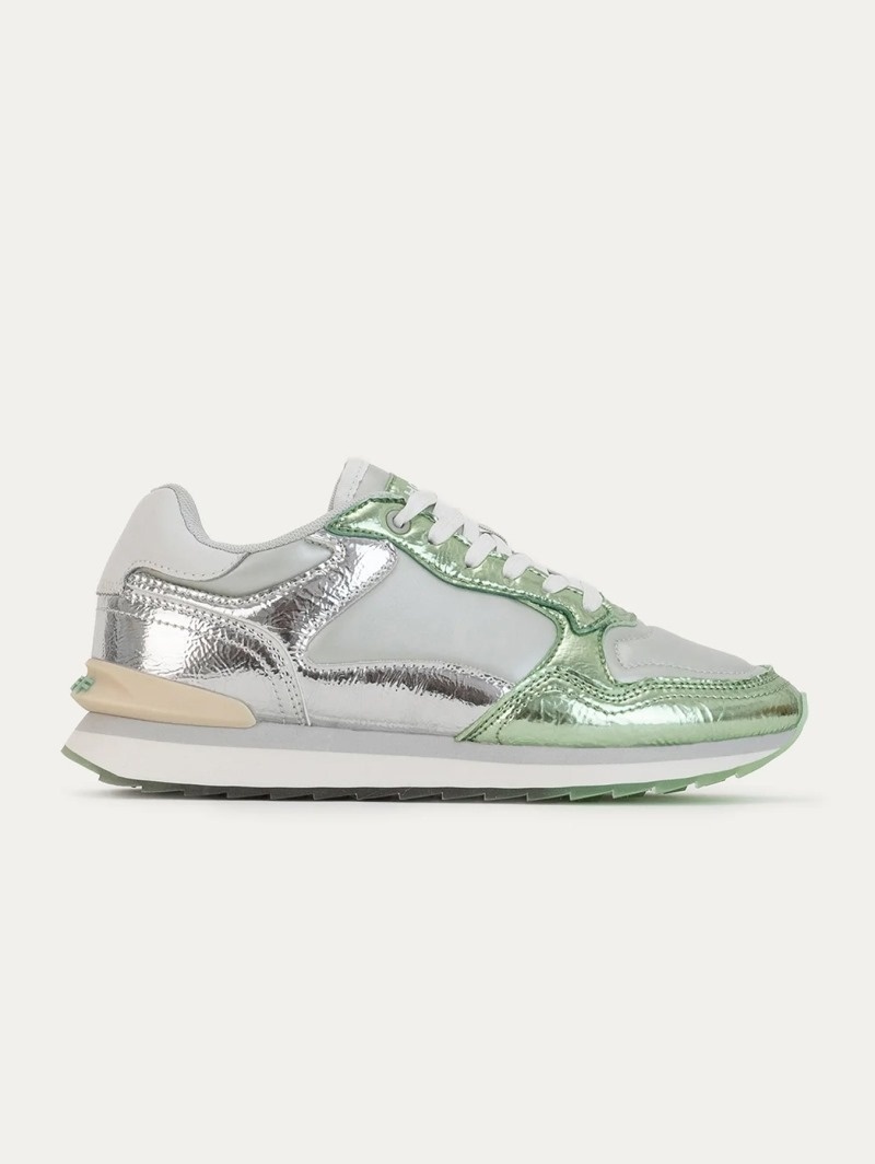 Women\'s HOFF Iron Sneakers Silver / Green Philippines | J6T-3286