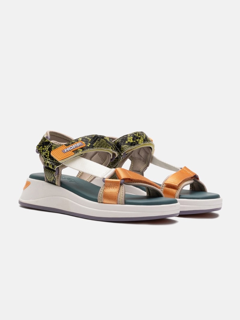 Women's HOFF Keros Sport Sandals Green / Orange Philippines | W1A-9681