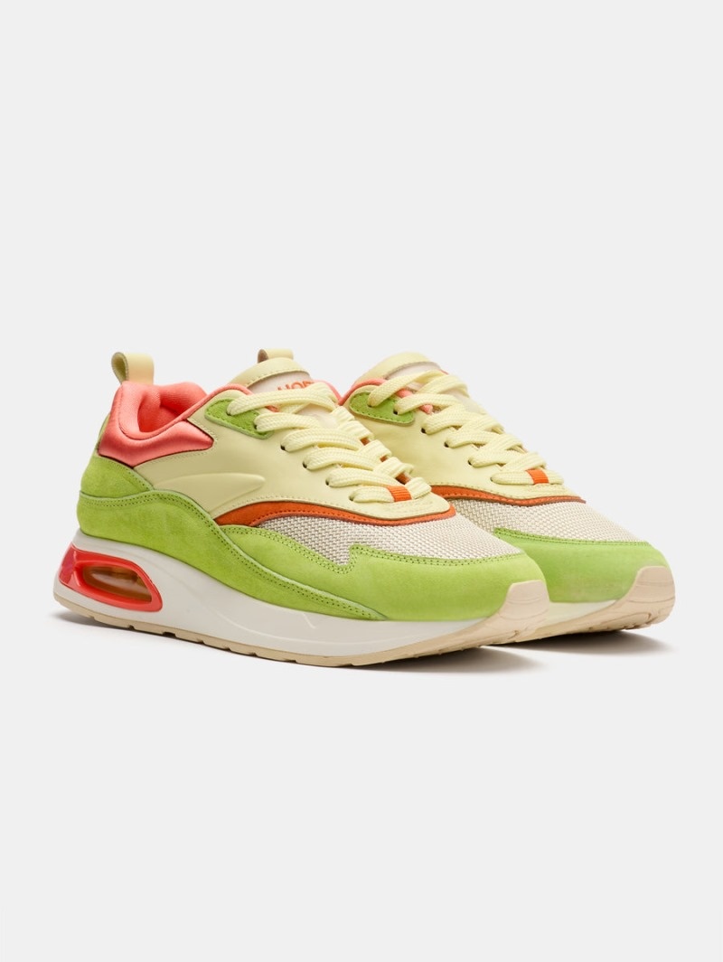 Women's HOFF Kingkey Tower Sneakers Green / Yellow Philippines | S4E-5525