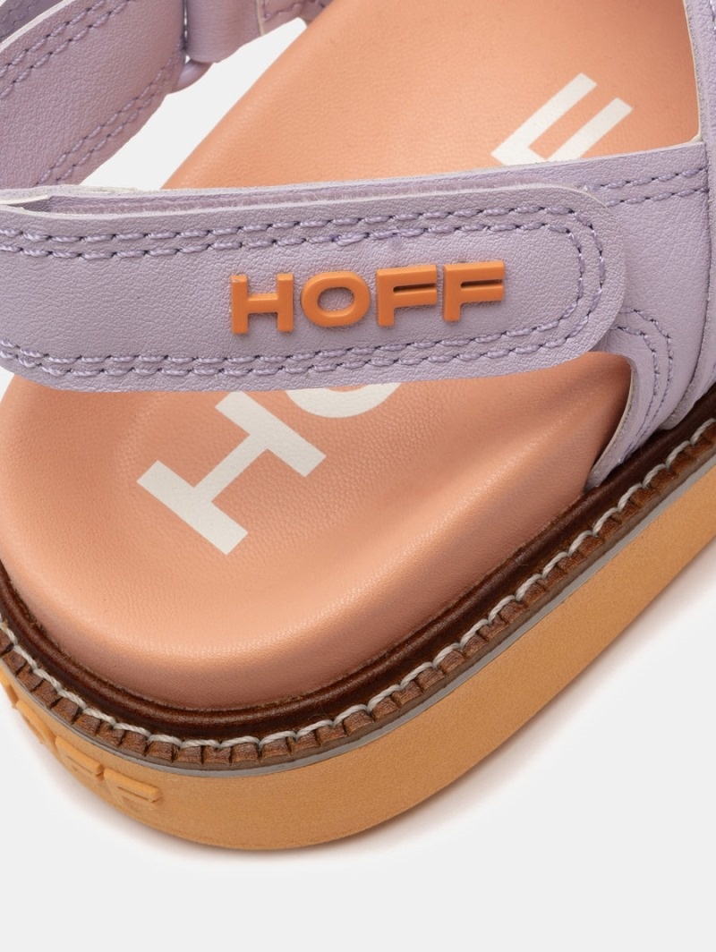 Women's HOFF Leather Road Sandals Purple Philippines | L0P-1096