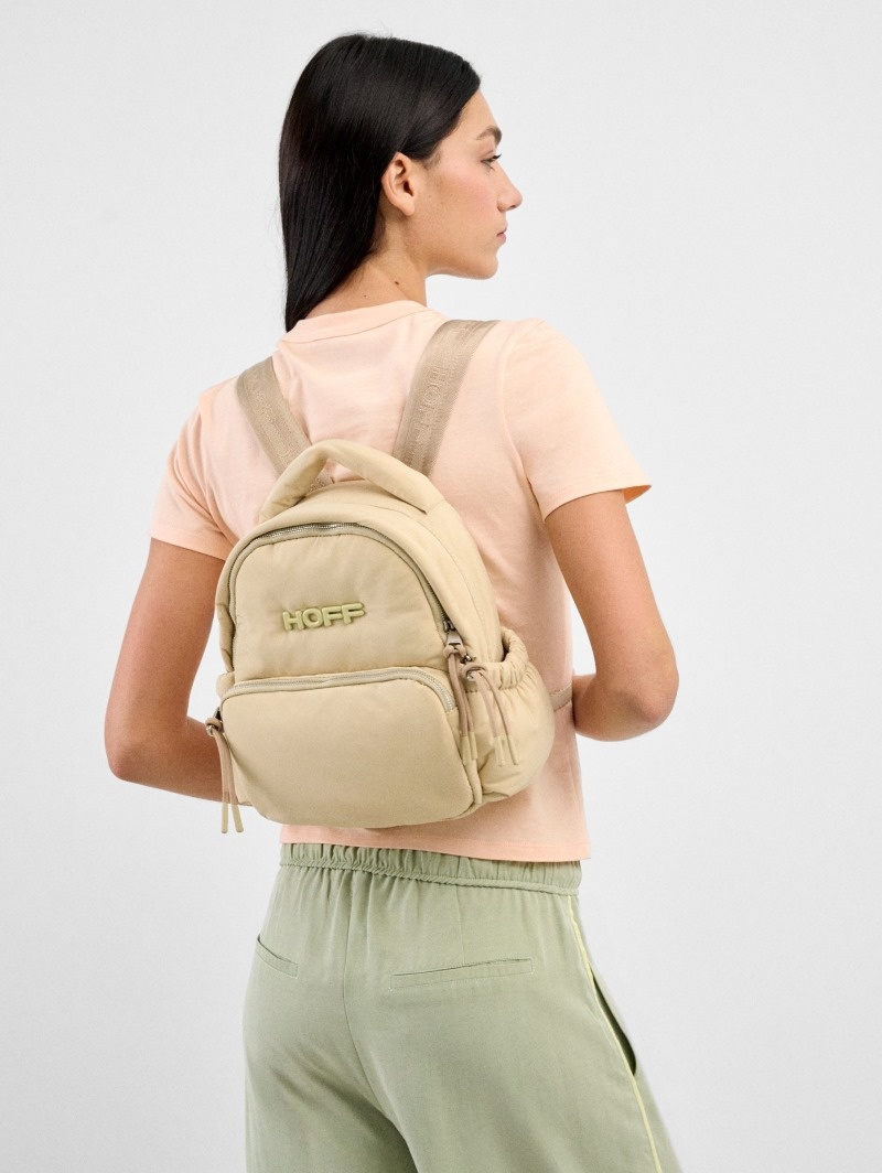 Women's HOFF Nuptse Backpack Bags Beige Philippines | R3K-1959