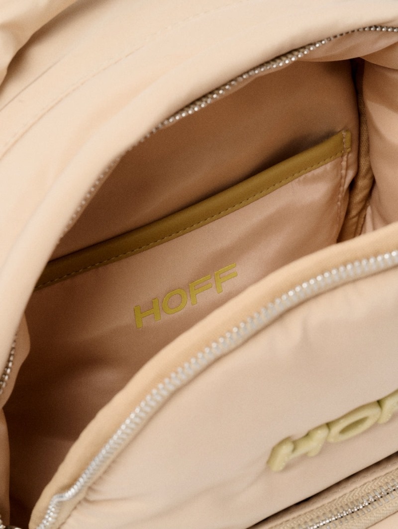 Women's HOFF Nuptse Backpack Bags Beige Philippines | R3K-1959