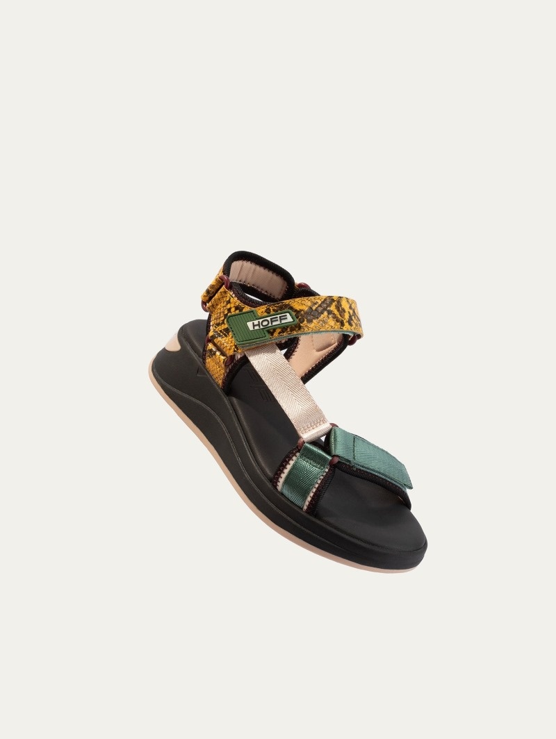 Women's HOFF Palawan Sandals Yellow / Green Philippines | M0K-3422