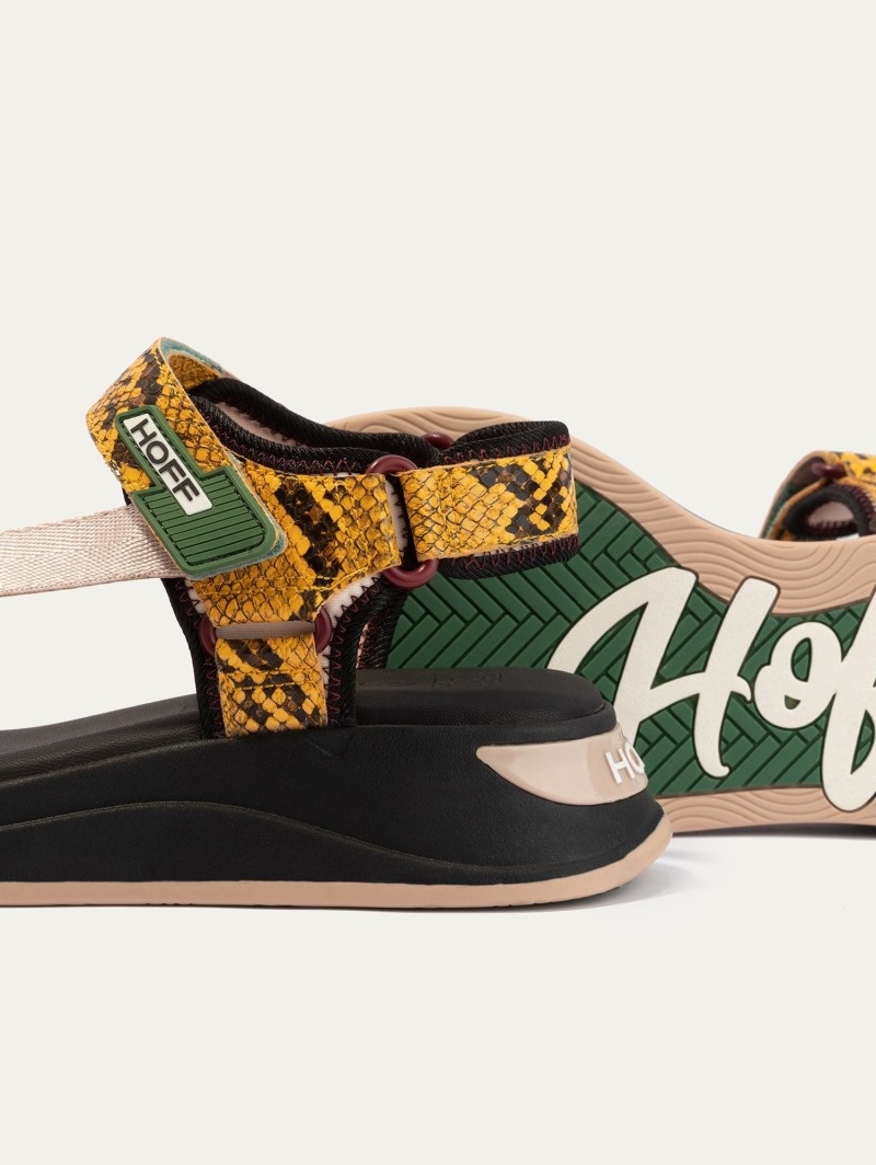 Women's HOFF Palawan Sandals Yellow / Green Philippines | M0K-3422