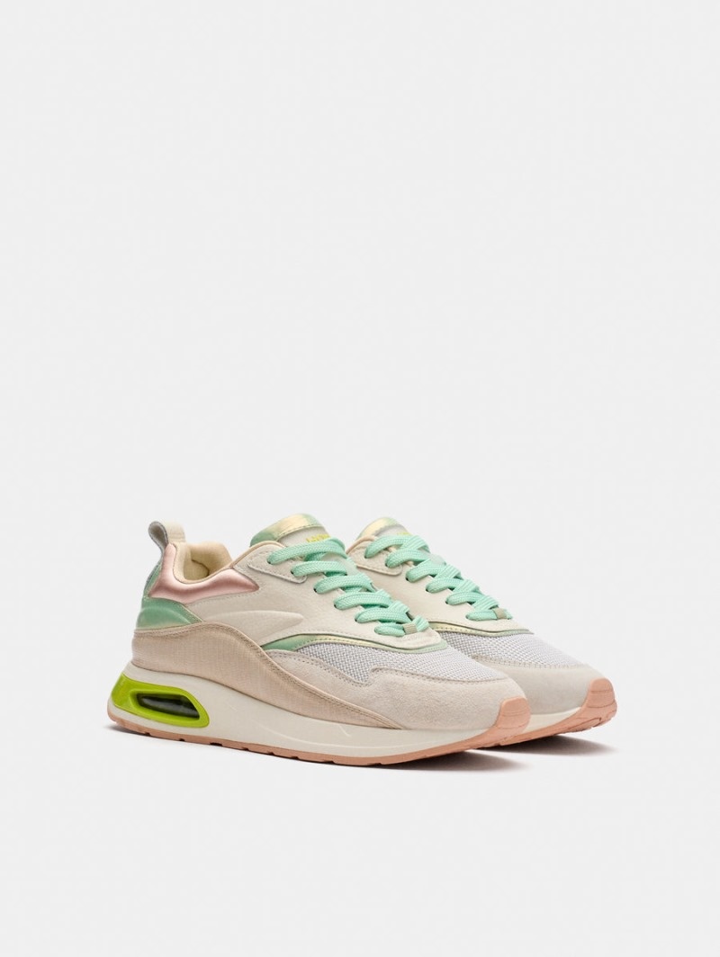 Women's HOFF Pantheon Sneakers Beige / Light Green Philippines | F1V-1373