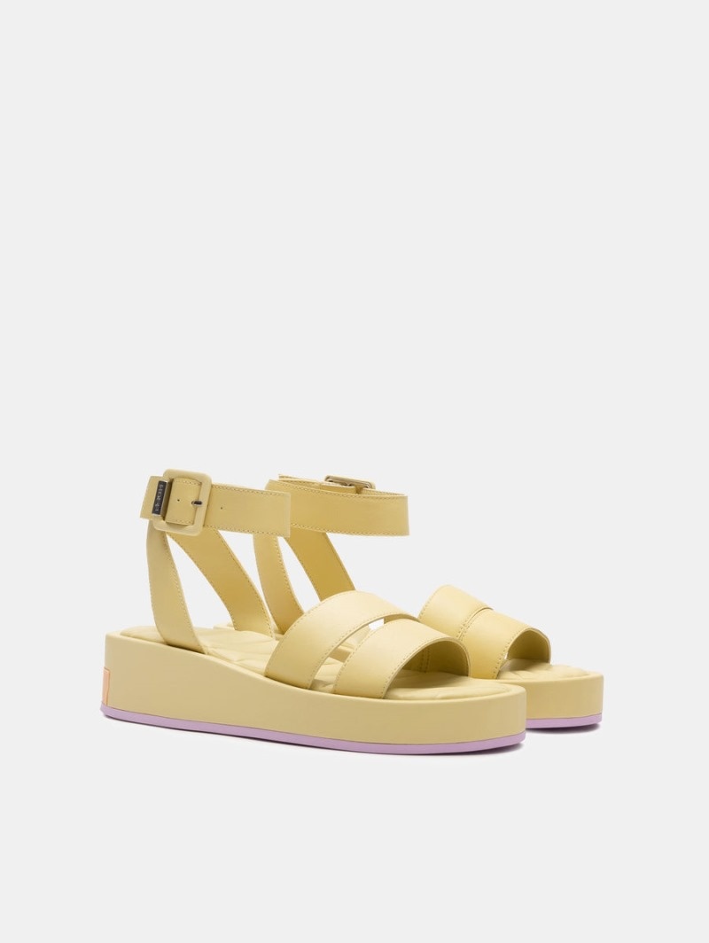 Women's HOFF Town Sandals Yellow Philippines | E9H-3738